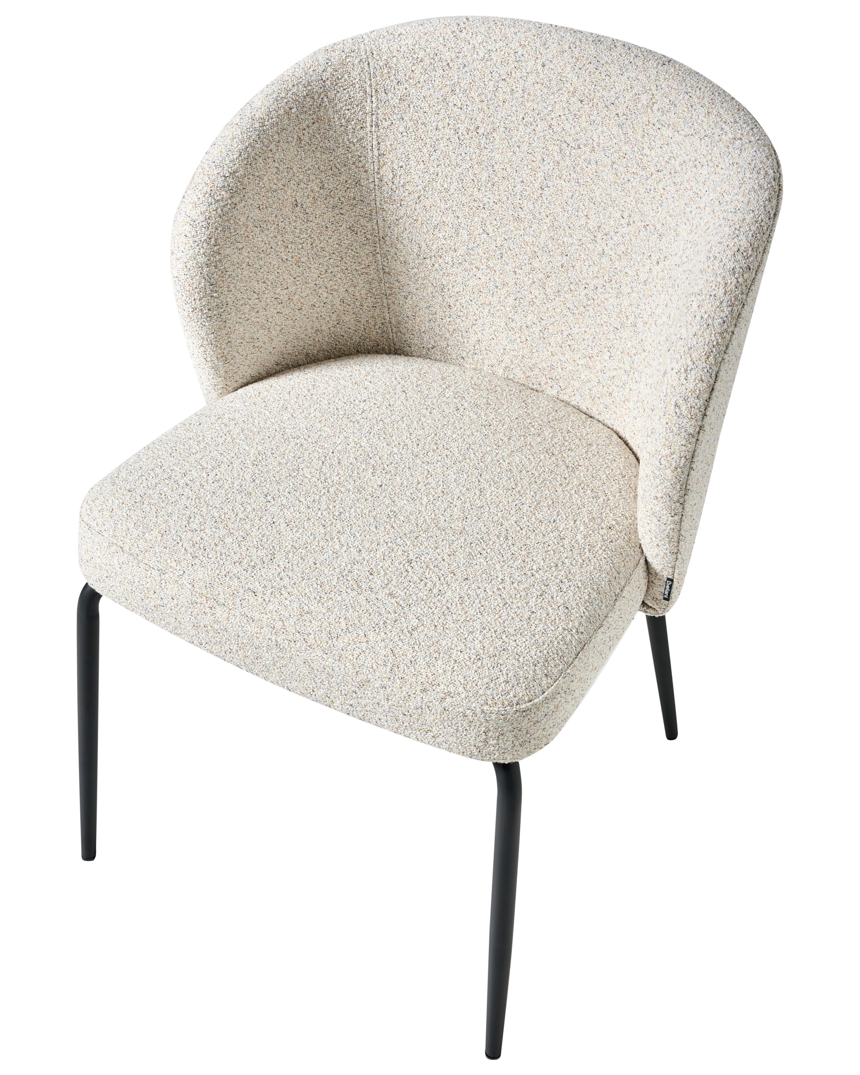 Set van 2 eetkamerstoelen ZANA Bouclé Lichtbeige