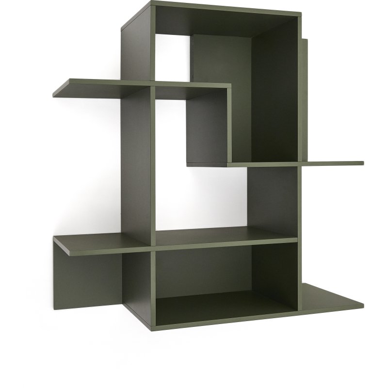 Étagère modulable Ina en MDF laqué vert 80 x 80 cm