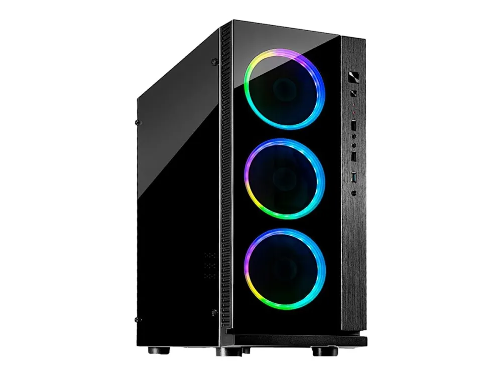 Fourze Prime Budget - Tower Core i3 10105F / op til 4.4 GHz - RAM 8 GB - SSD 500 GB - NVMe - GF GT 730 - Gigabit Ethernet - intet OS - skærm: ingen - sort