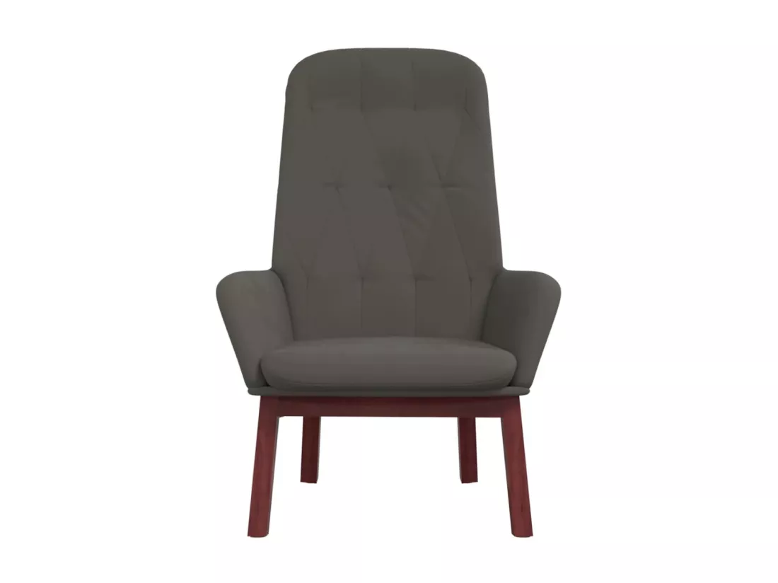Chaise de relaxation Gris foncé Velours