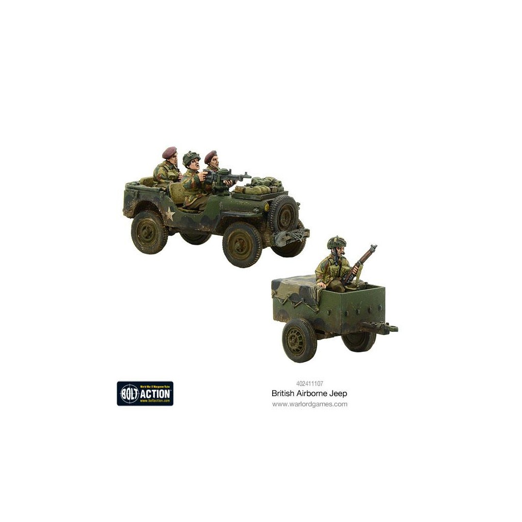 Bolt Action - British Airborne Jeep & Trailer