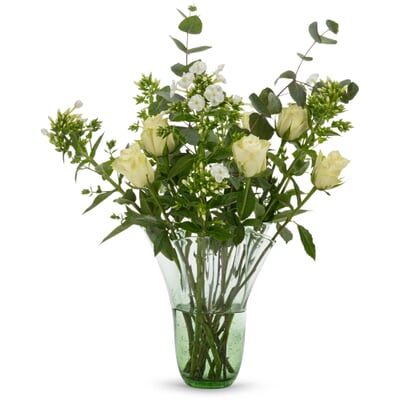 Faltenvase Thüringer Waldglas