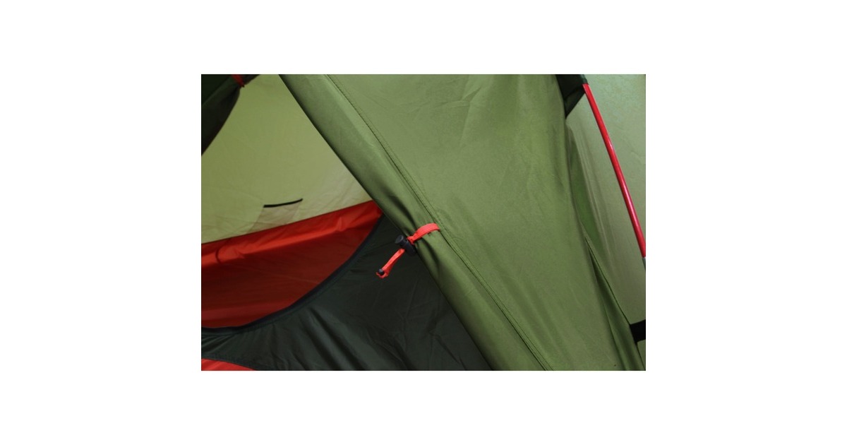 High PeakWoodpecker 3 LW tent  (Groen/rood)