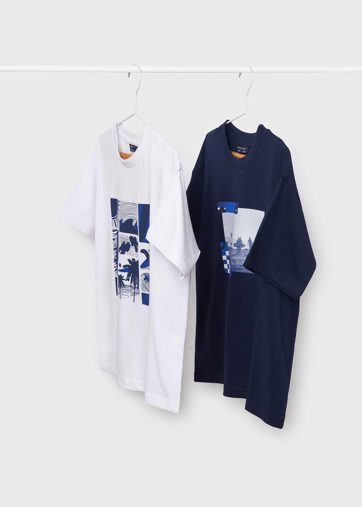 Conjunto de 2 camisetas de algodão sustentável para meninos