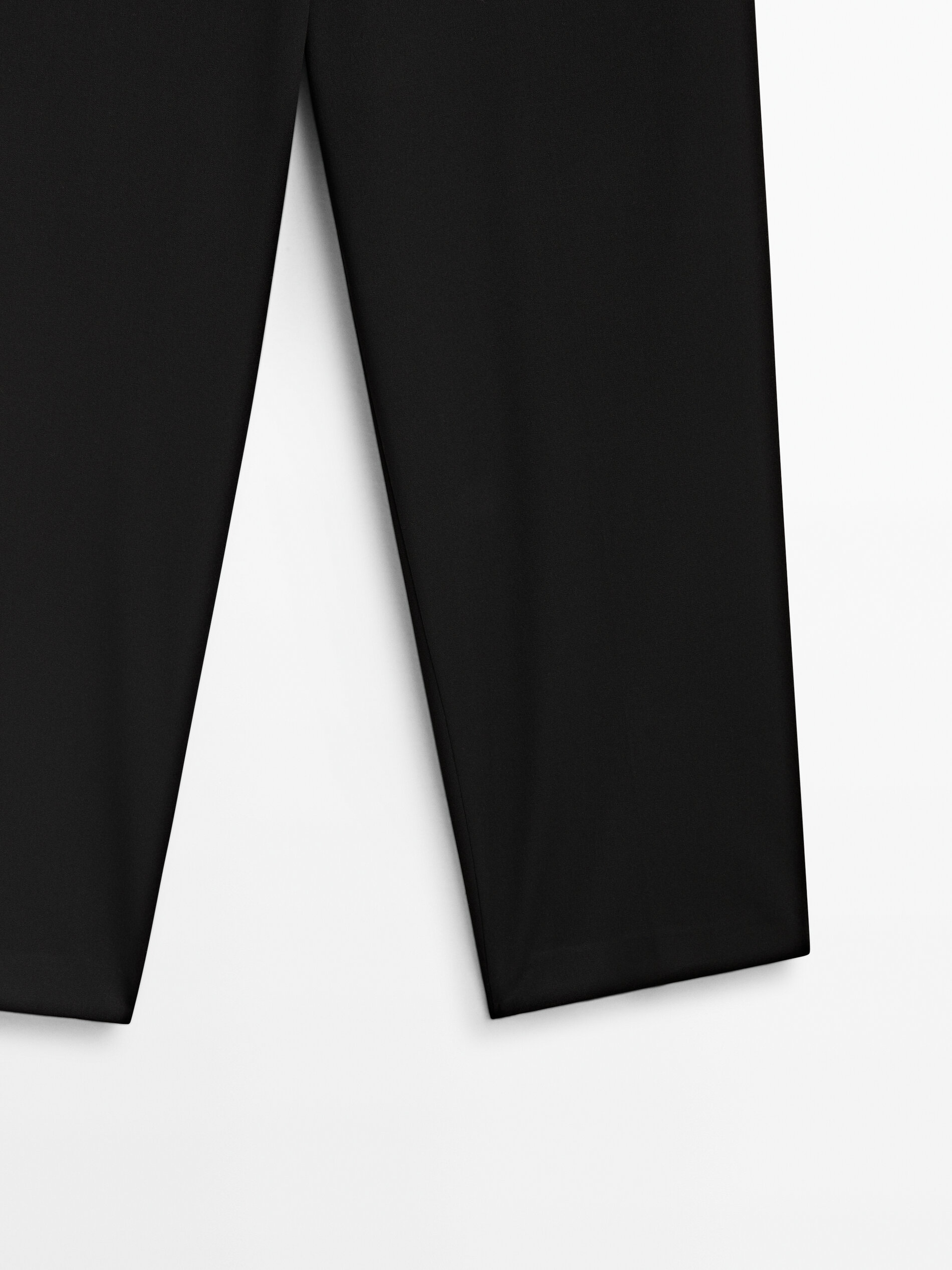 Calça cropped com forro duplo - PRETA