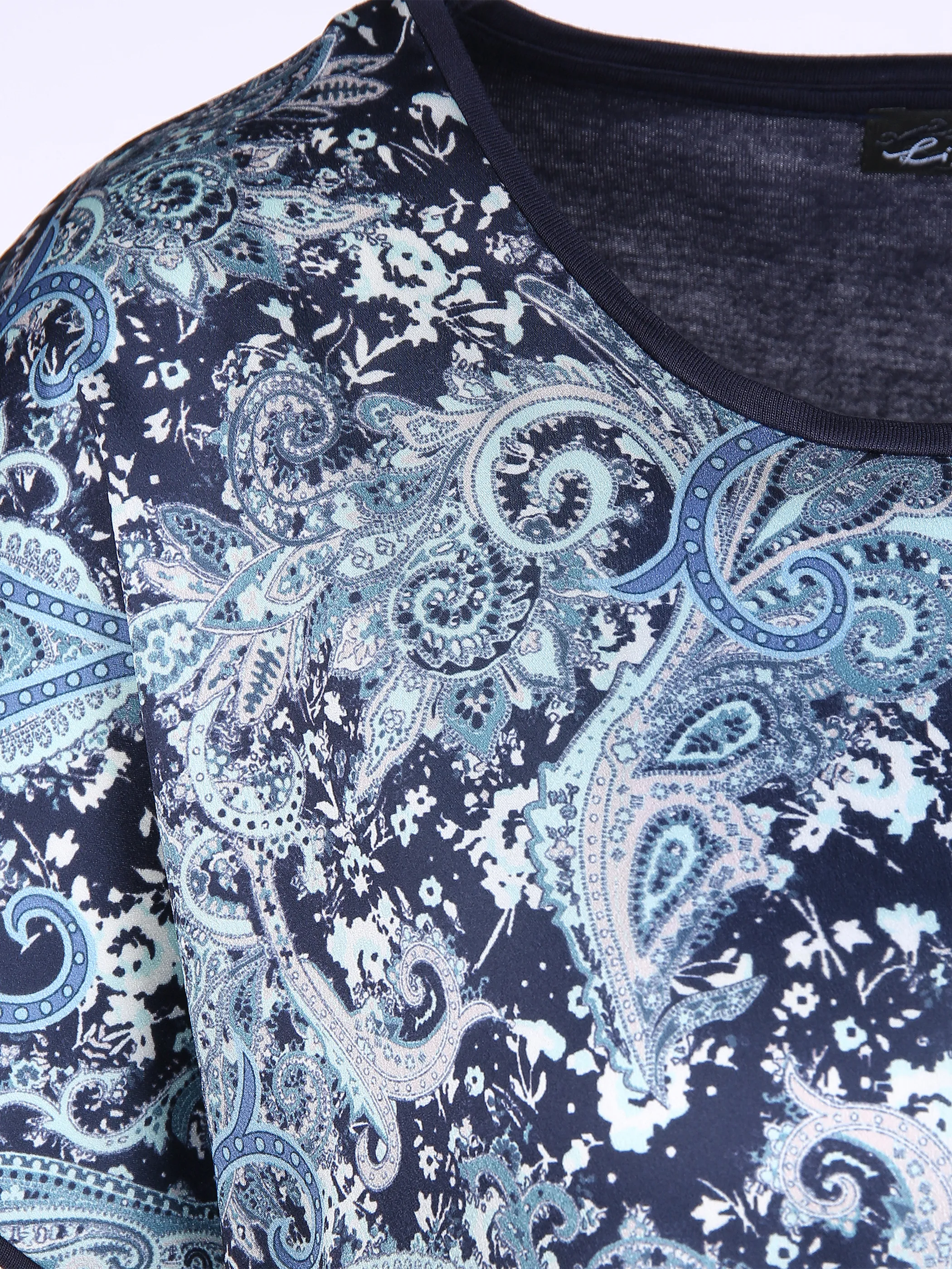 Damen Shirt im Materialmix