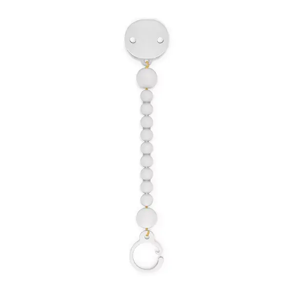 Prendedor de chupeta de silicone Suavinex Colour Essence branco