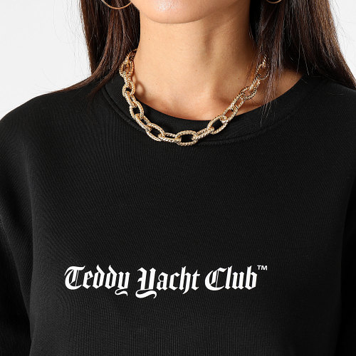 Sweat Crewneck Femme Art Series Dripping Pink Noir