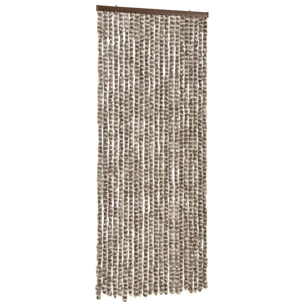 Moustiquaire taupe et blanc 90x220 cm chenille