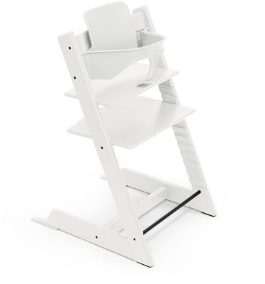 Stokke Tripp Trapp Matstol Bundle inkl. Sittepute, White/Star Silver