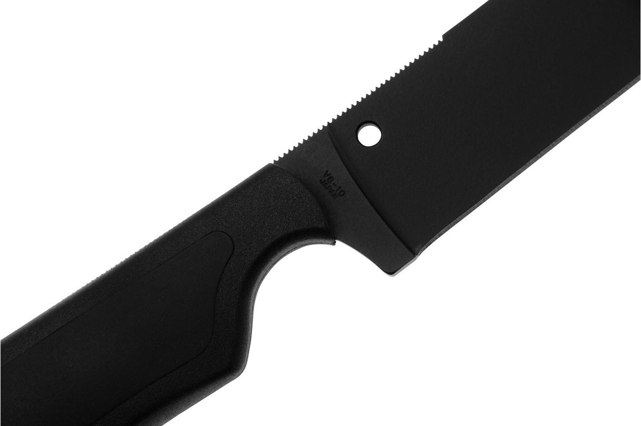 Spyderco Street Bowie Black FB04PBB Black FRN Kraton, vaststaand mes, Fred Perrin design