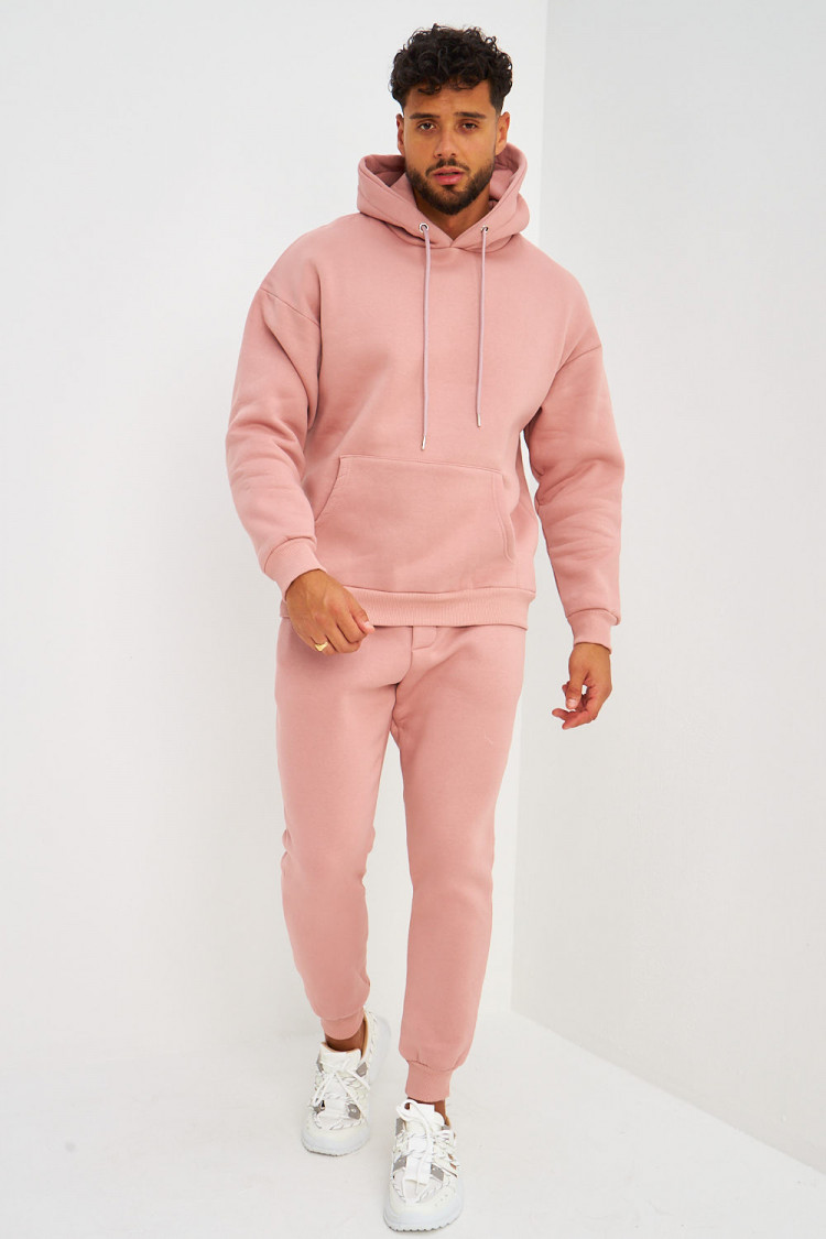 Ensemble sweat à capuche + jogging rose
