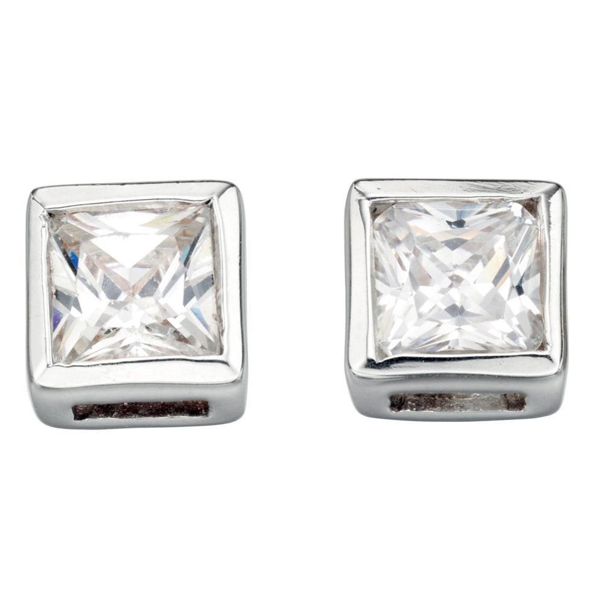 Boucle d'oreille zirconia en argent 925/1000