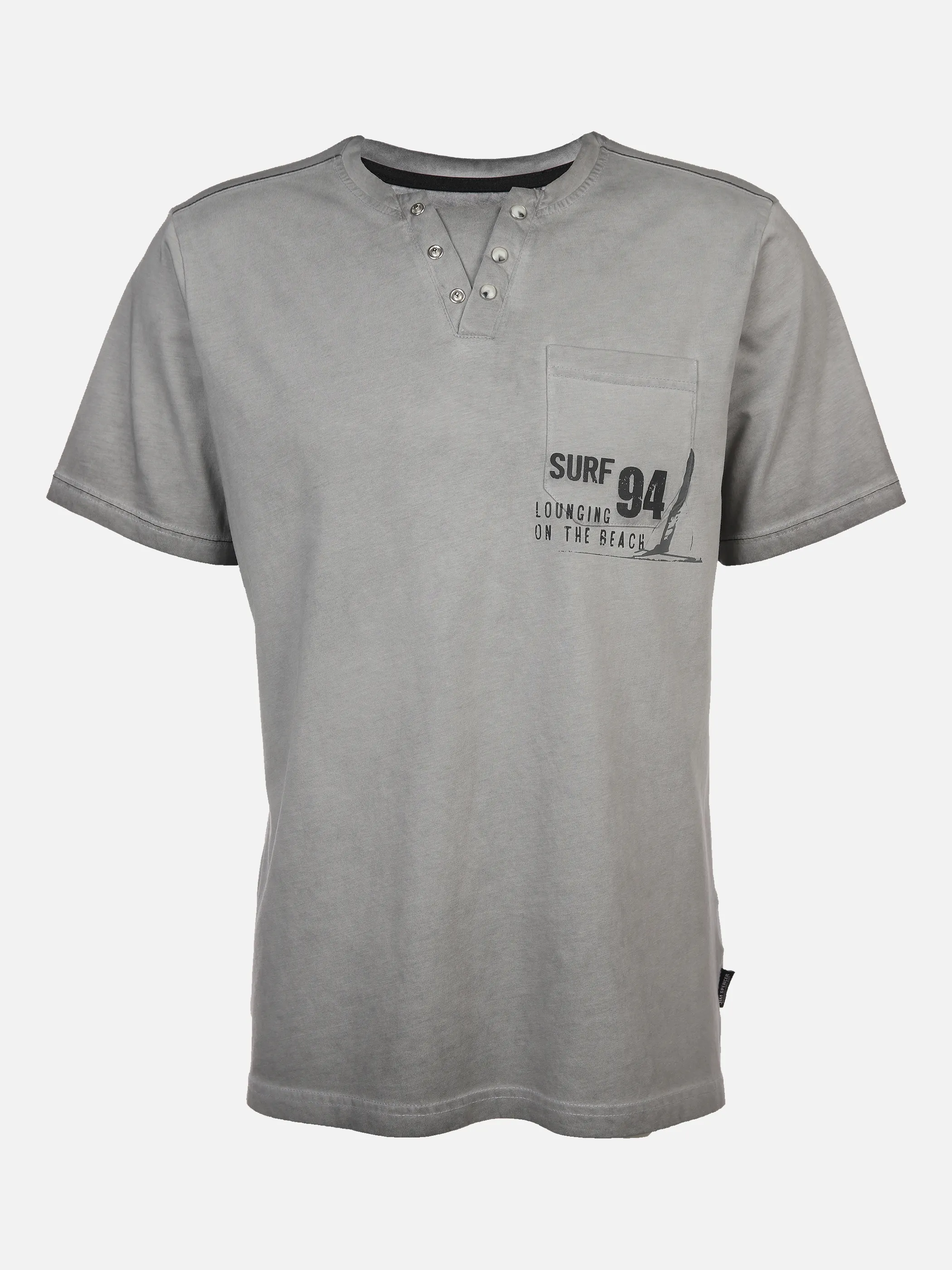 Herren Henley Shirt mit Brusttasche