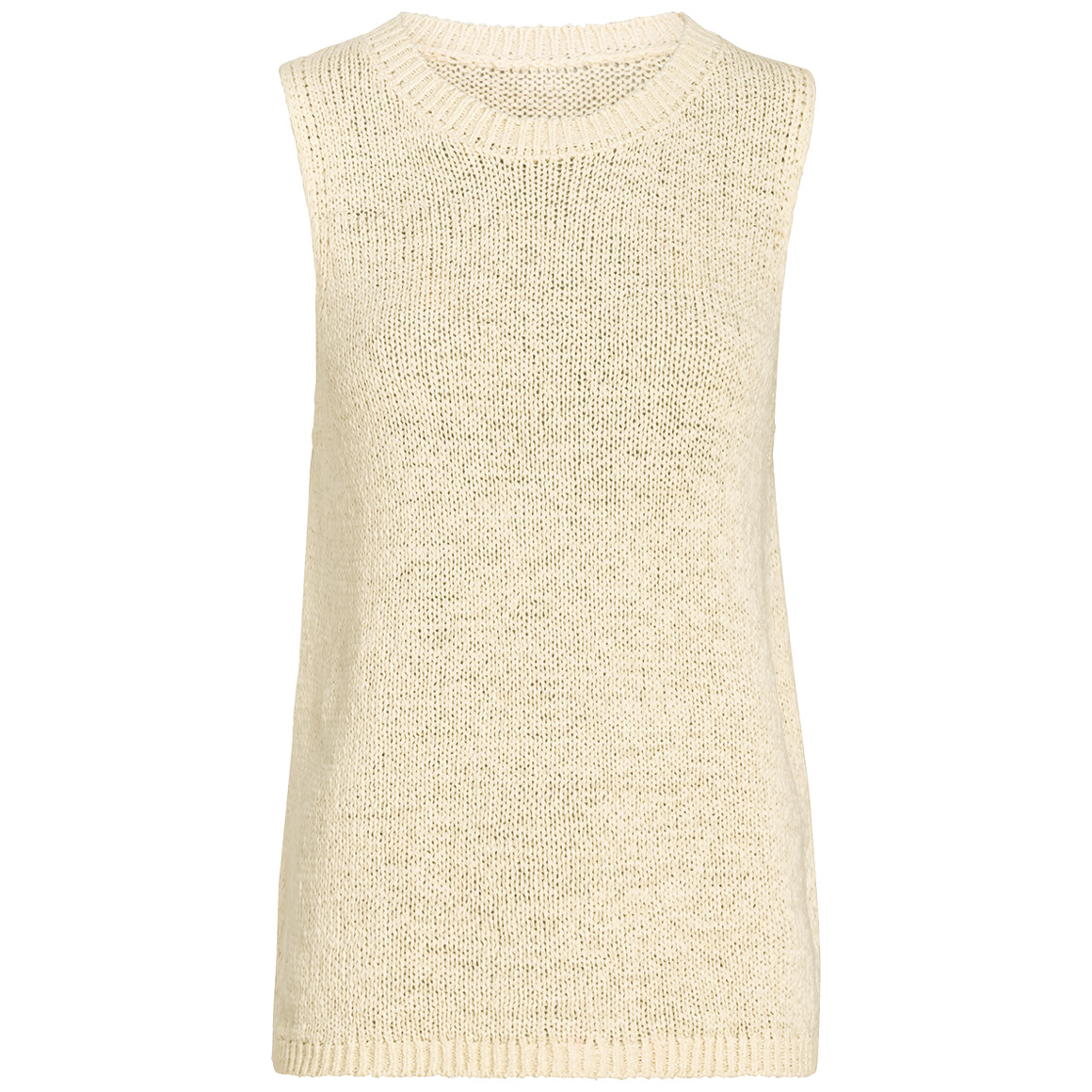 Gina Benotti Damen Stricktop aus Bändchengarn creme
