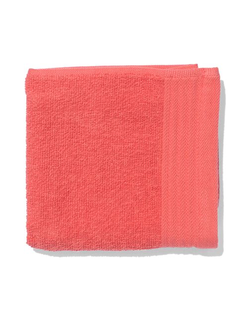 essuie-mains 50x50 coton corail