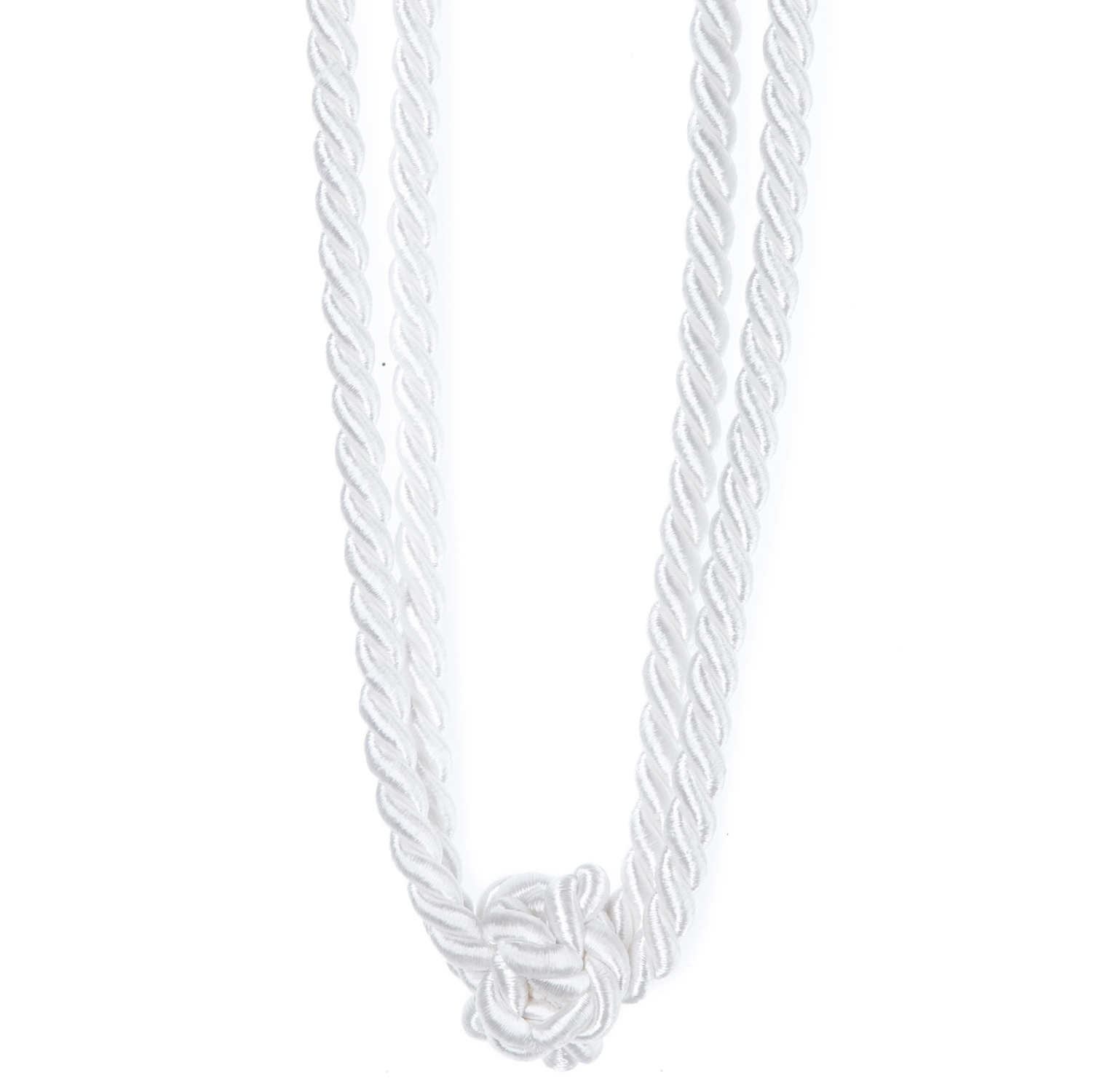 Raffhalter - weiß - Zierknoten - 60 cm