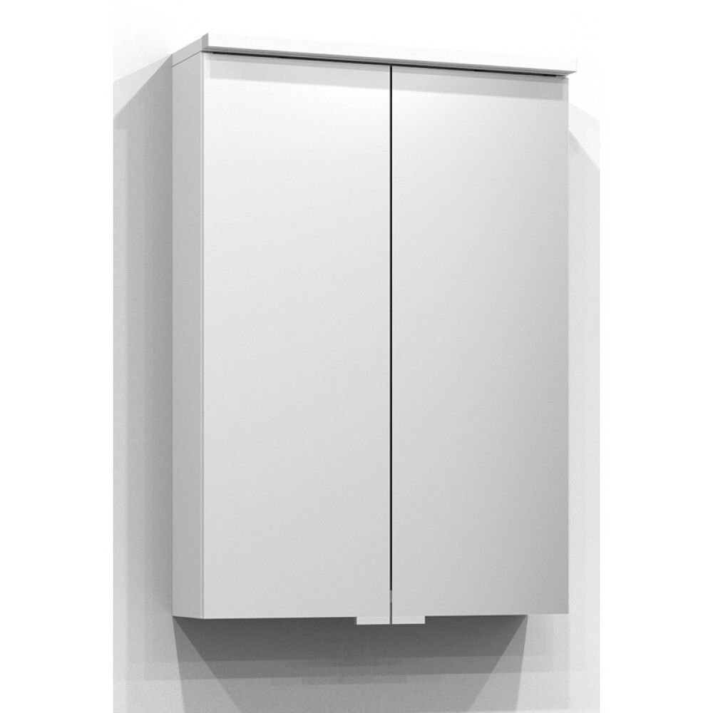SPEILSKAP SVEDBERGS BLOC LED U-BELYSNING UTTAK HVIT 50CM
