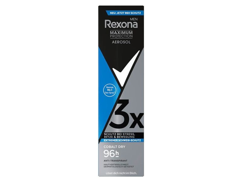 Rexona Deo Spray Maximum Protection Cobalt Dry Men 150 ml Anti-Transpirant Spray bietet langanhaltenden Schutz