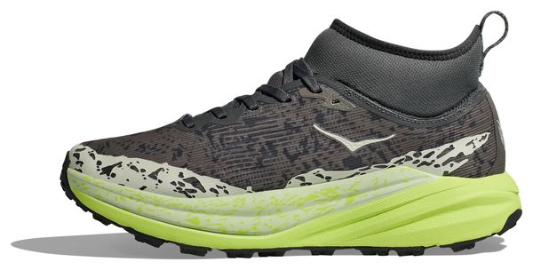 Chaussures Trail Hoka Speedgoat 6 Mid GTX Gris/Vert Homme