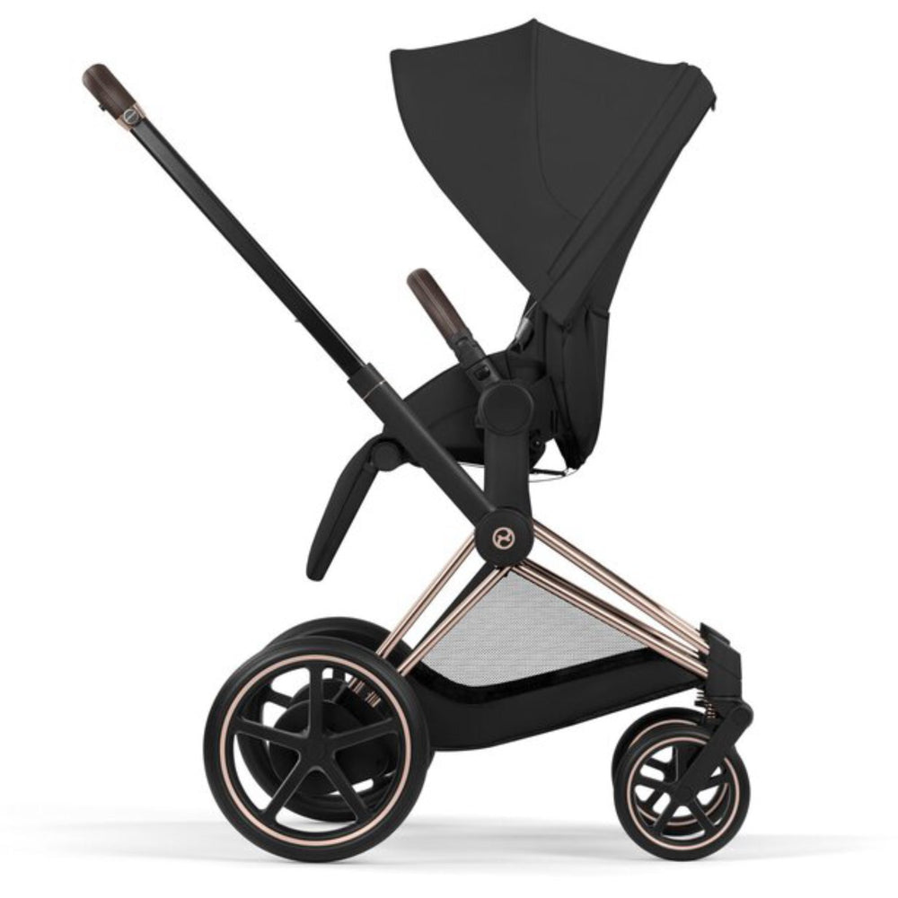 Køb Cybex Sepia Black/Black Epriam Comfort Rosegold Inklusiv Foldbar Liggedel