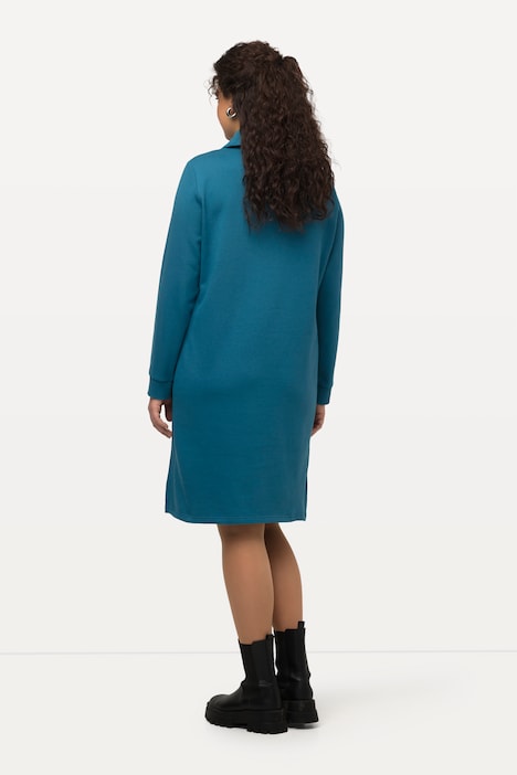 Sweatkleid, Troyerkragen, Reißverschluss, Langarm