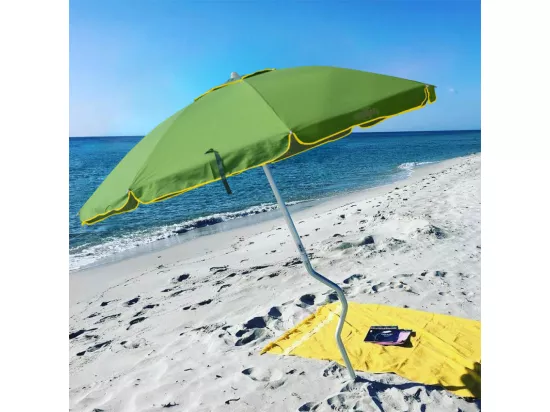 Parasol de plage 220 cm avec fixation à vis hélicoïdale Calma