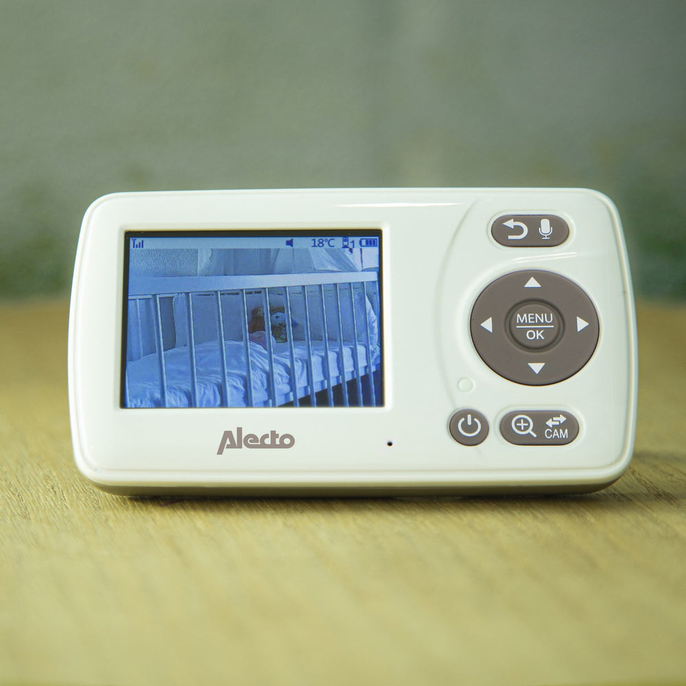 Køb Alecto White/Taupe Video Babyalarm 2,4 Tommer Farve Display