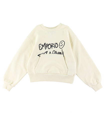 Emporio Armani Sweatshirt - Kurz geschnitten - Vanilla Ice m. Sc