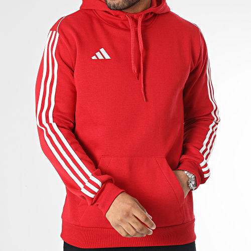 Sweat Capuche A Bandes HS3600 Rouge