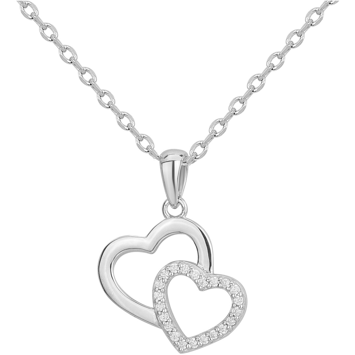 Collier en Argent avec oxyde de zirconium blanc
