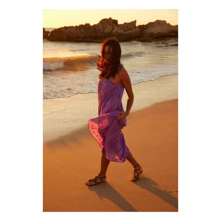 Alma Deia Robe Longue Brodée | Violet