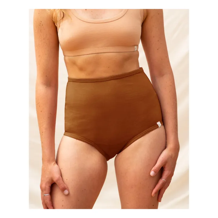 Matona Culotte Taille Haute Coton Bio - Collection Femme  | Caramel