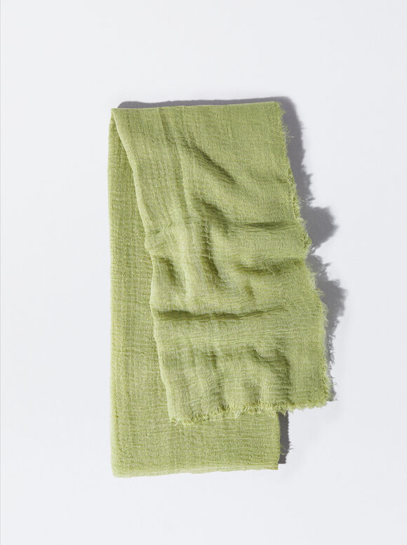 Pashmina enrugada - Verde