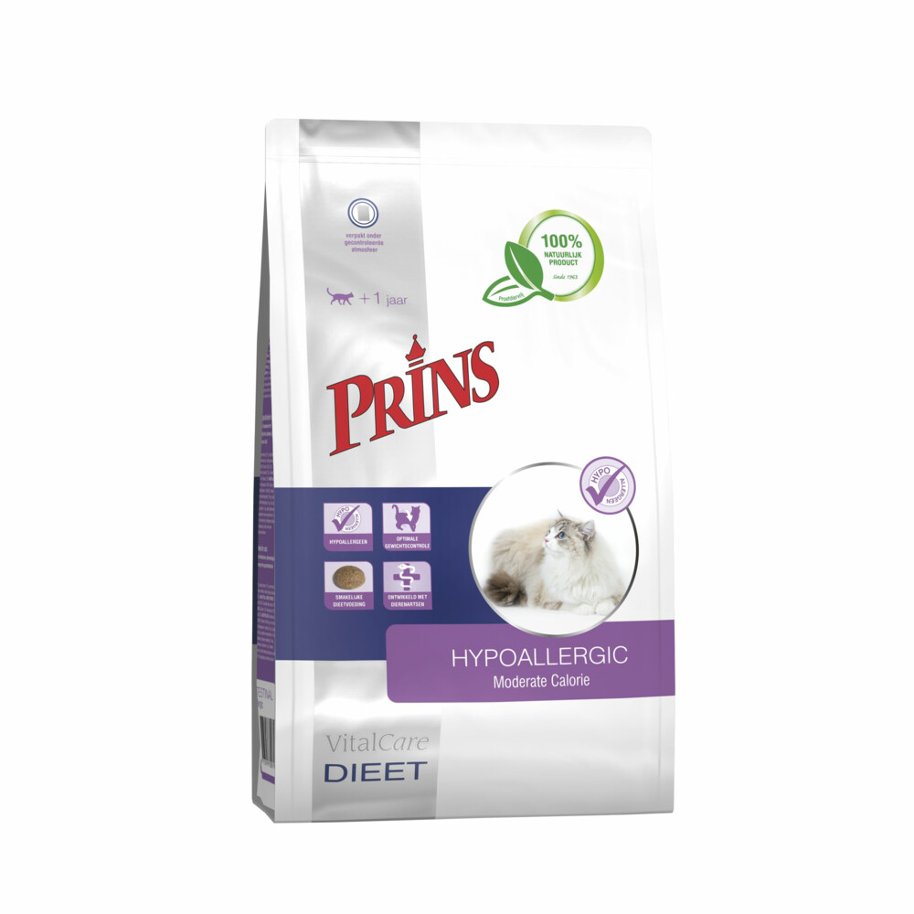Prins VitalCare Veterinary Diet Hypoallergic Moderate Calorie Kattenvoer 1,5 kg