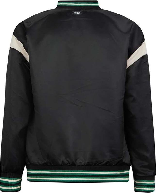 Retour Jeans Bomberjack Jackie met Printopdruk Zwart/Groen/Ecru
