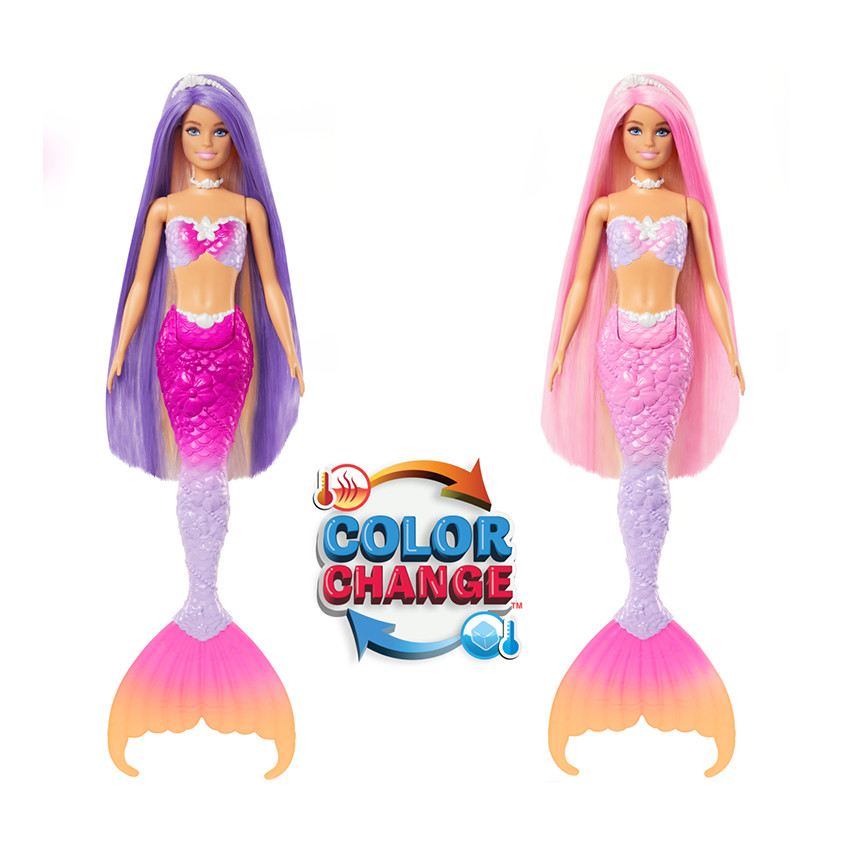Poupée Barbie sirène Malibu couleurs magiques