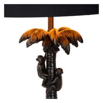 Lucide EXTRAVAGANZA COCONUT tafellamp Ø 30,5 cm Zwart