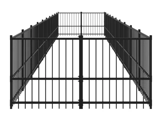 Chenil cage enclos pac noire 970 x 193.5 x 100 cm 02_0041809