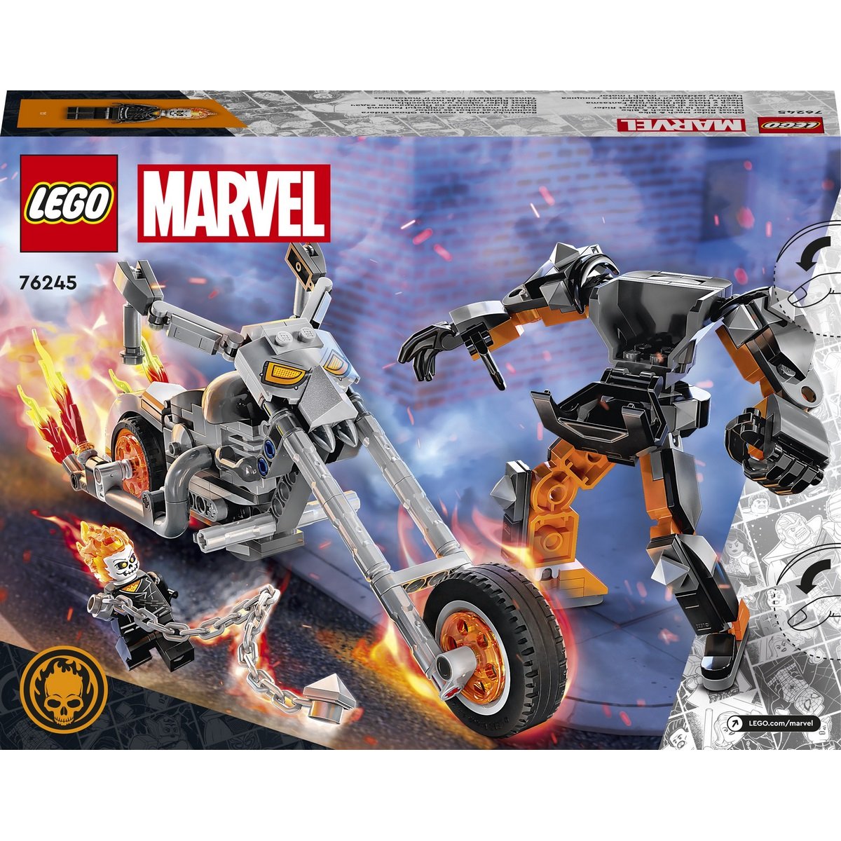 Le robot et la moto de Ghost Rider Lego Marvel 76245