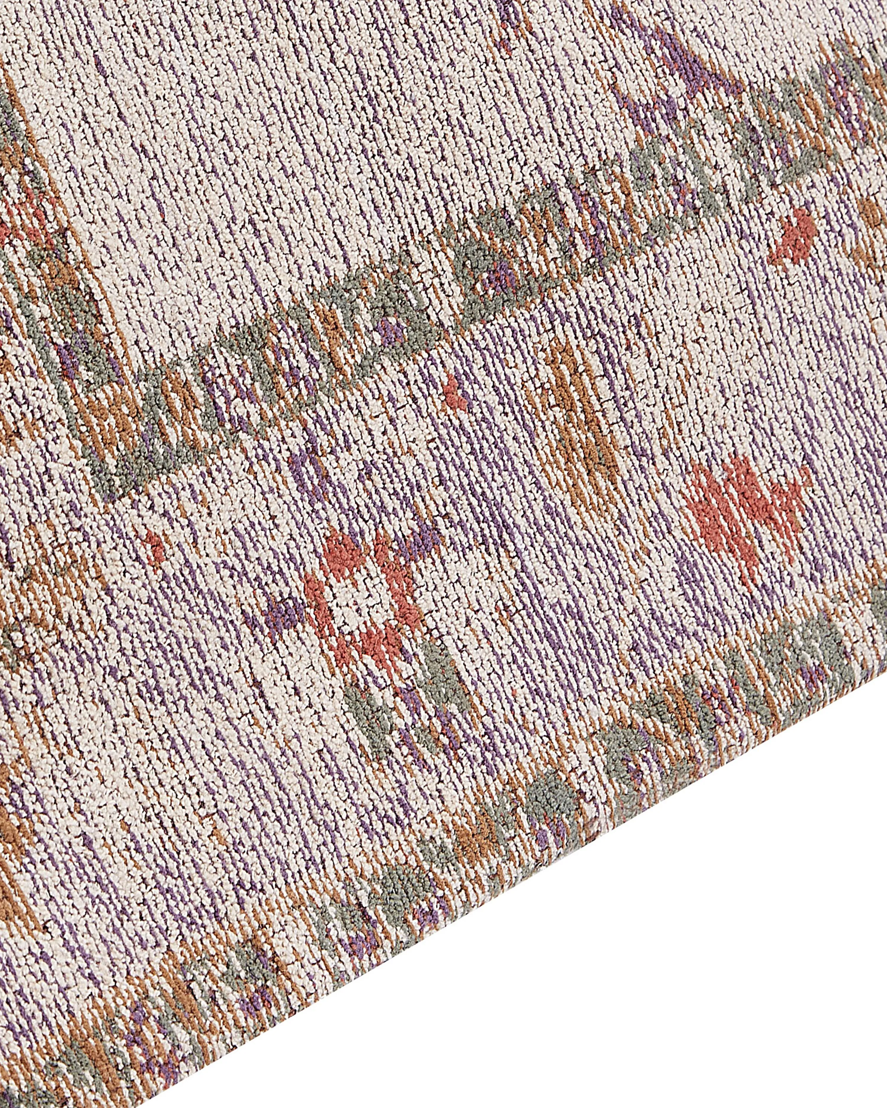 Vloerkleed YANOBA Beige 80 x 300 cm Katoen