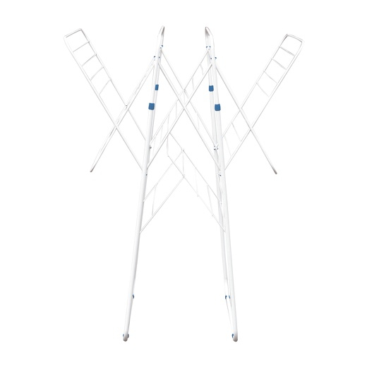 (140x105cm) Faltbarer Akkordeon Wäscheständer Kleiderstange mit Flügel Stand Trockner (130035) - Weiss