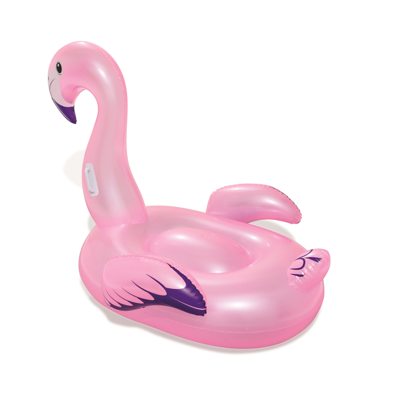 Bouée flamant rose gonflable avec 2 poignées