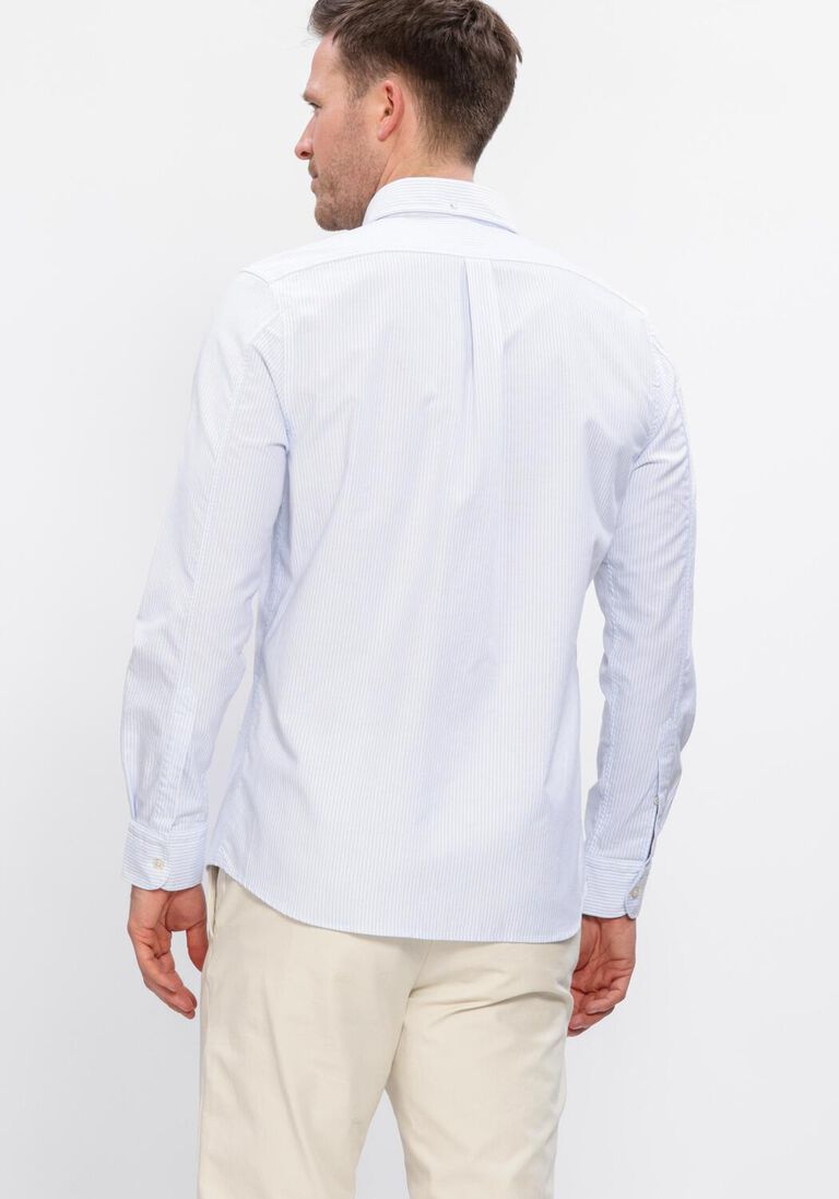 blauwe profuomo casual overhemd shirt bttn dwn rlx casual