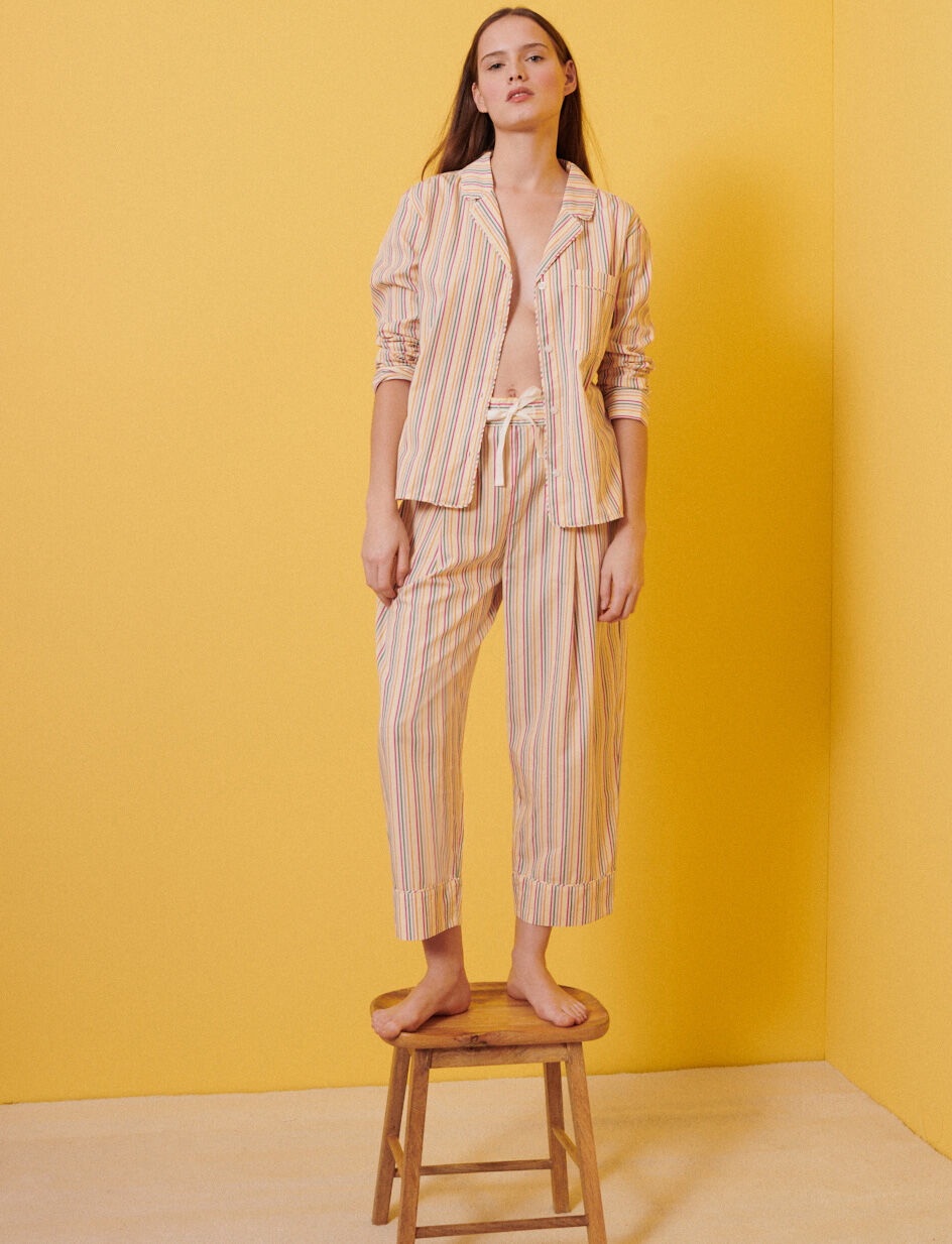 Pantalon - milleraies vert email