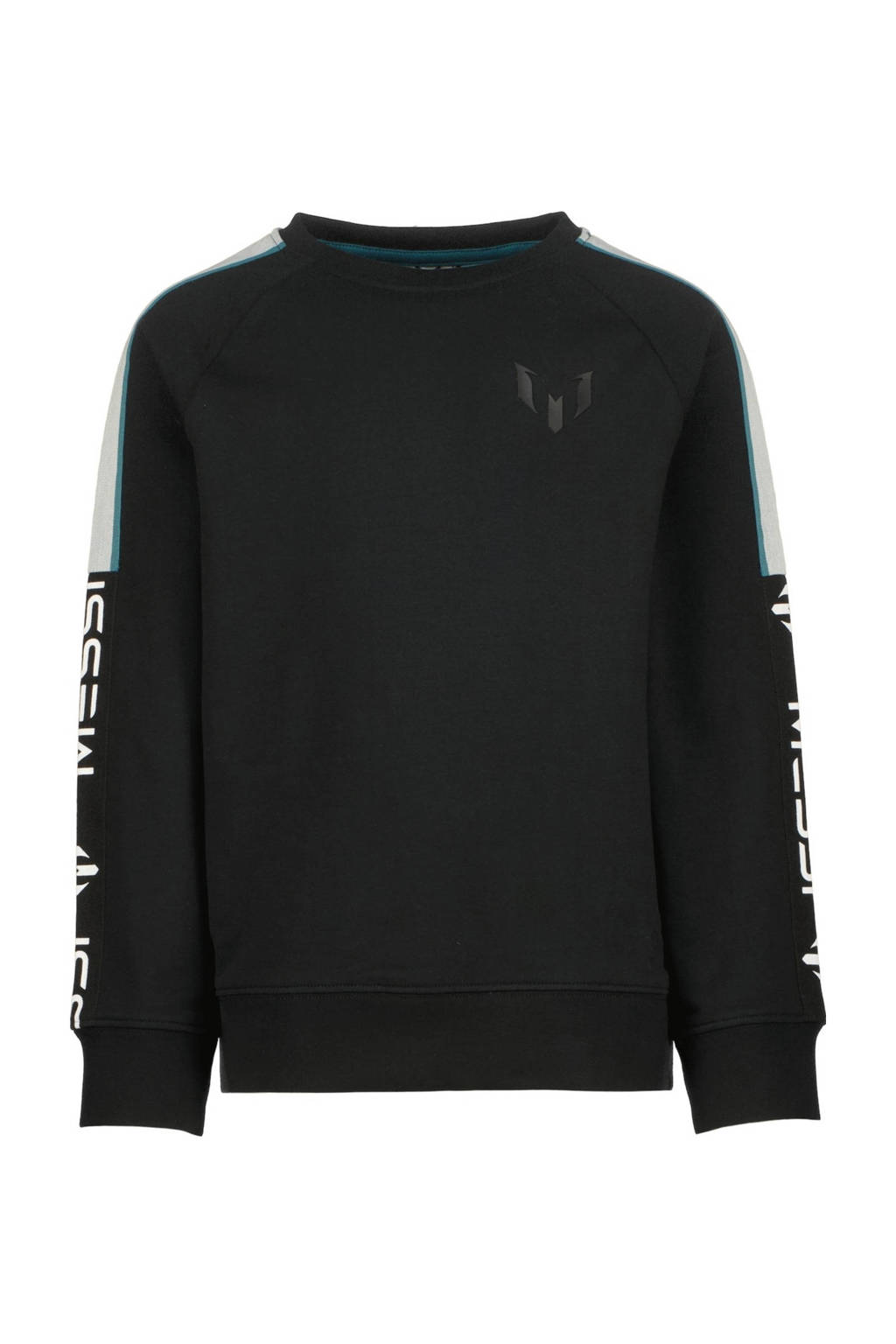 Vingino sweater Narlos met contrastbies zwart/wit