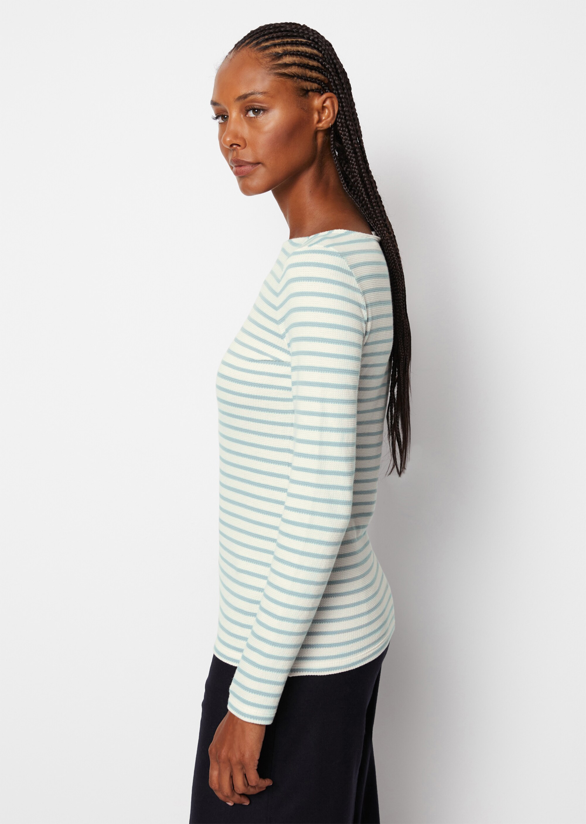 Struktur-Longsleeve regularaus Organic Cotton