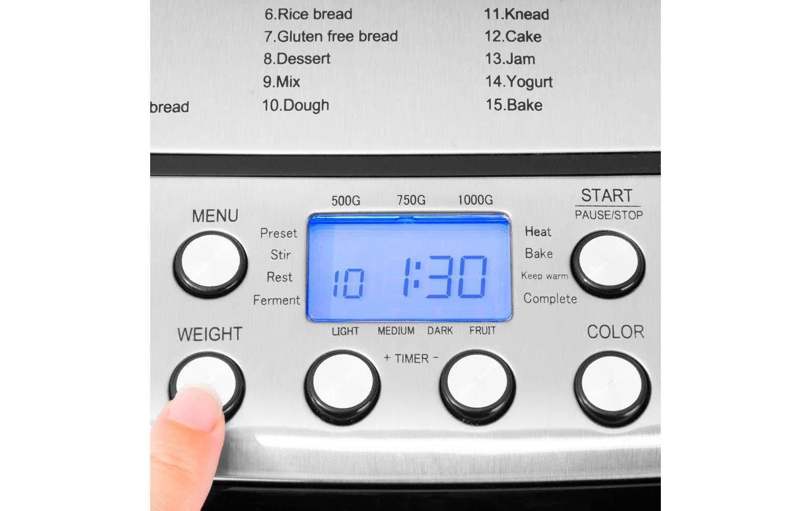 Brotbackautomat Pro SchwarzVielseitiger Brotbackautomat mit 19 Programmen