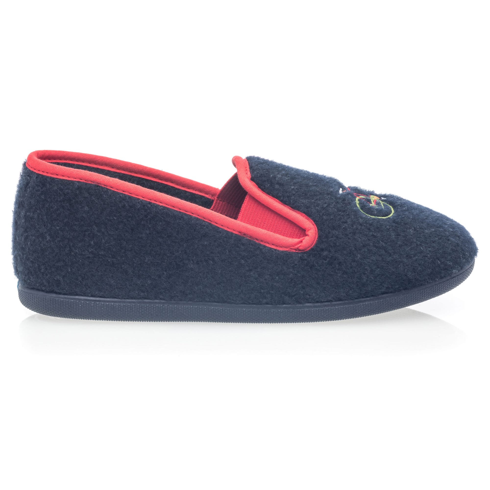 Pantoufles pieds sensibles Garçon bleu marine