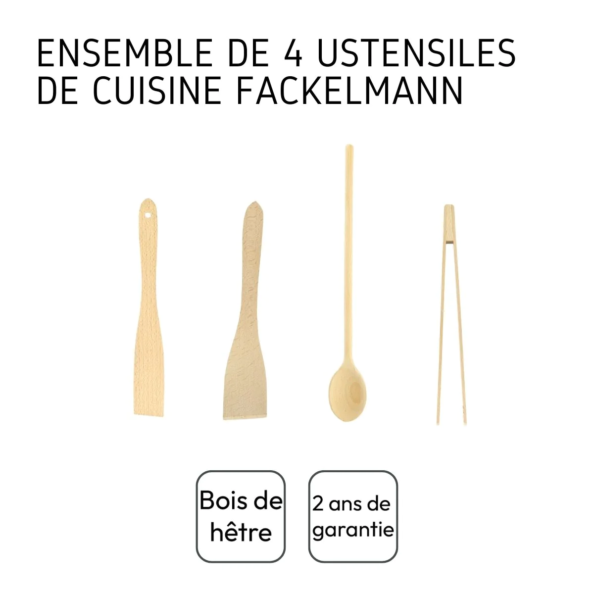 Ensemble de 4 ustensiles de cuisine Boisselerie Fackelmann
